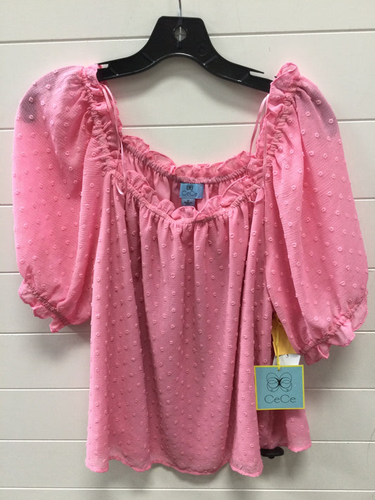 Top Ss By Cece In Pink, Size:1X