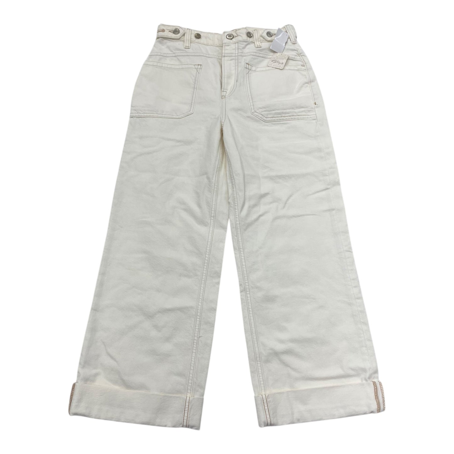 Jeans Wide Leg By We The Free In White, Size:4