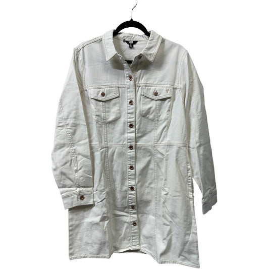 Dress Designer By Frye In White Denim, Size:Xl