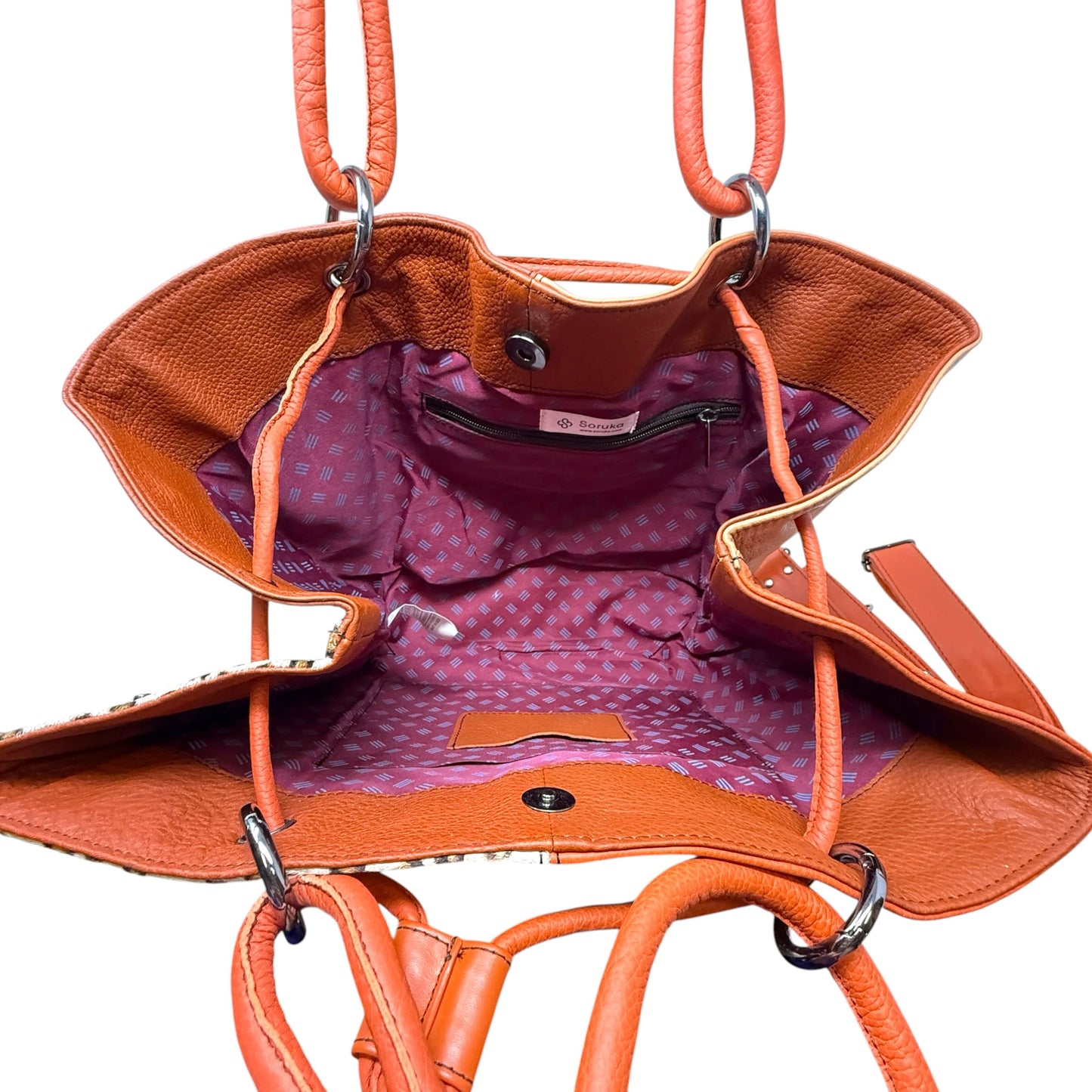 Boston Recycled Leather Tote By Soruka, Size: Medium