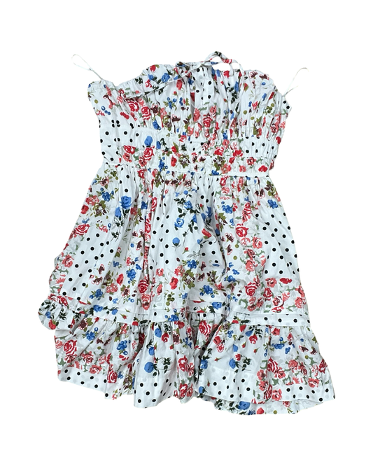 Dress Party Short By Anthropologie In Floral Print, Size:L