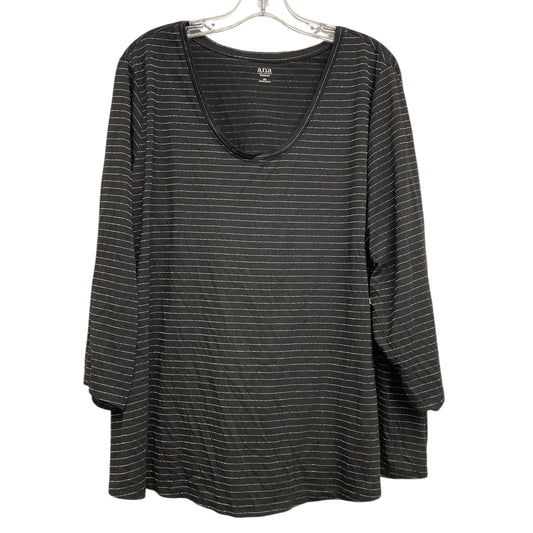 Top 3/4 Sleeve By Ana In Striped Pattern, Size:3X