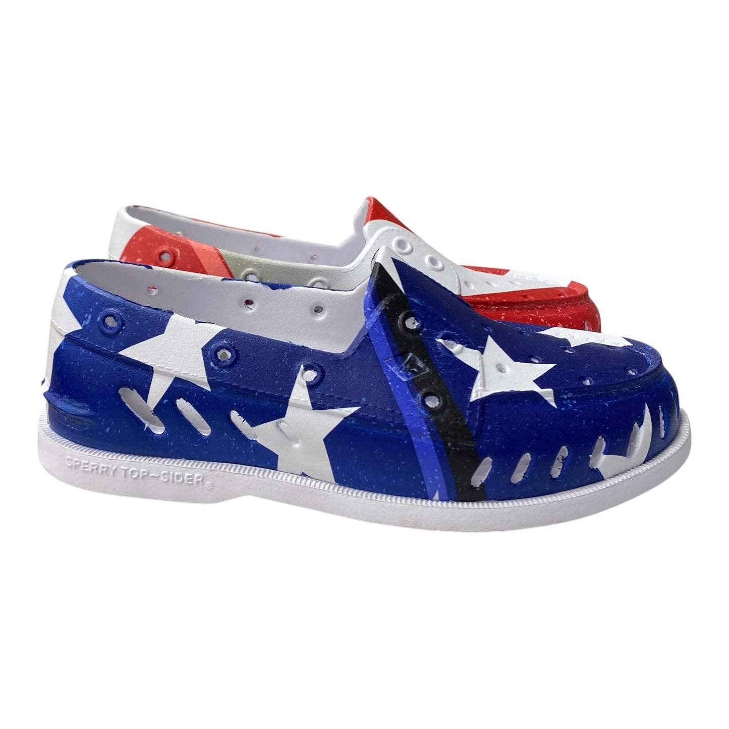 Shoes Flats By Sperry In Blue & Red, Size:8