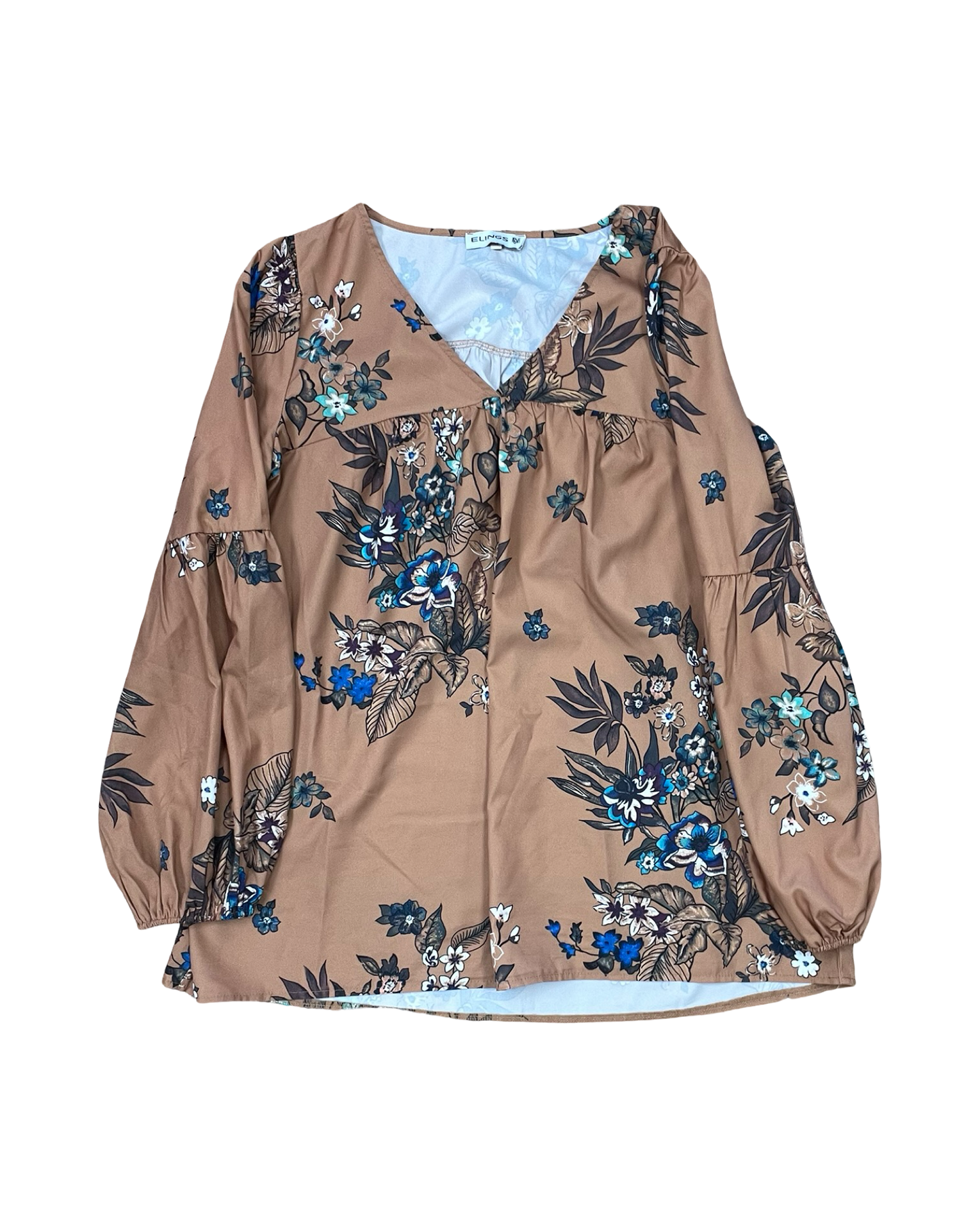 Top Ls By Elings In Brown, Size:M