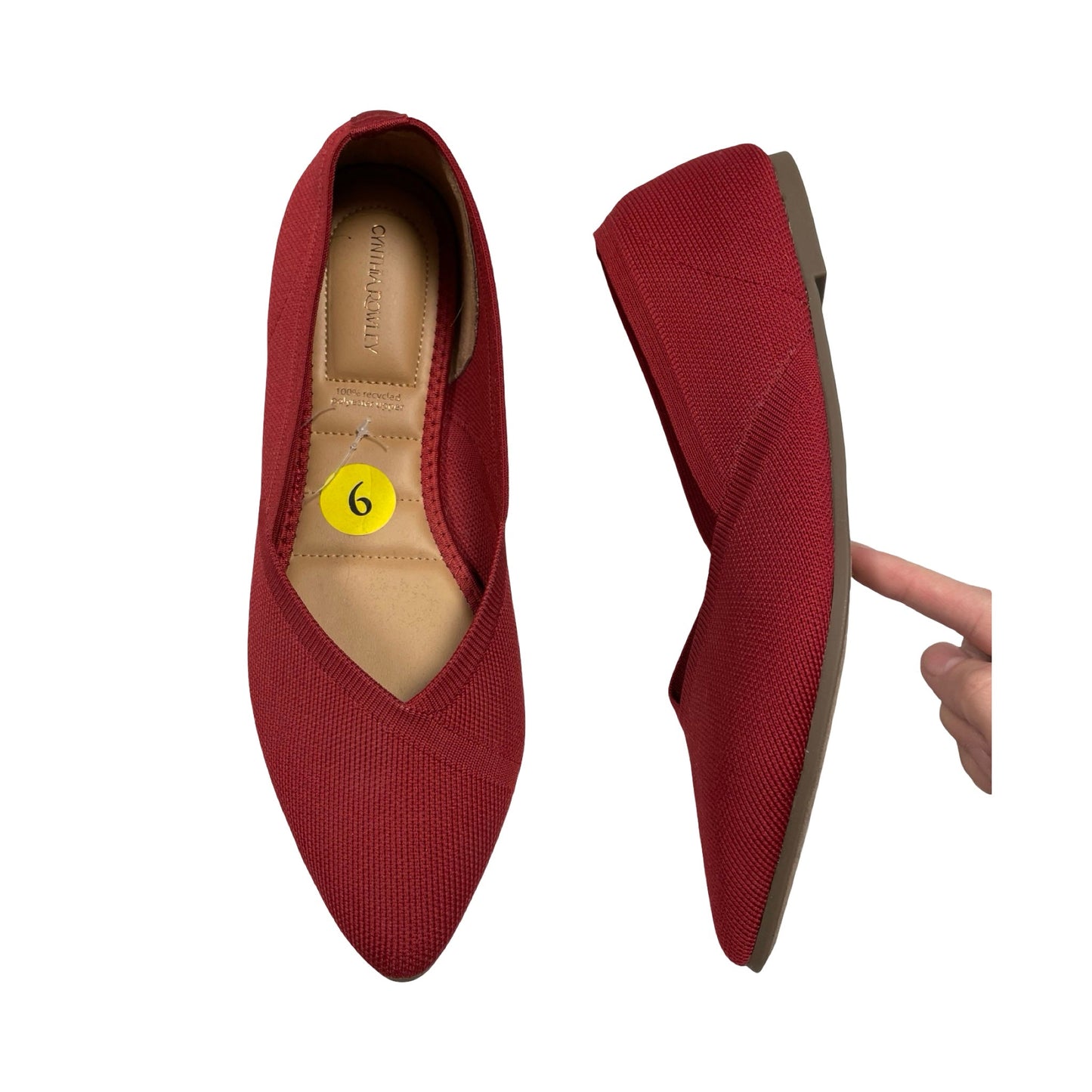Shoes Flats By Cynthia Rowley In Red, Size:9