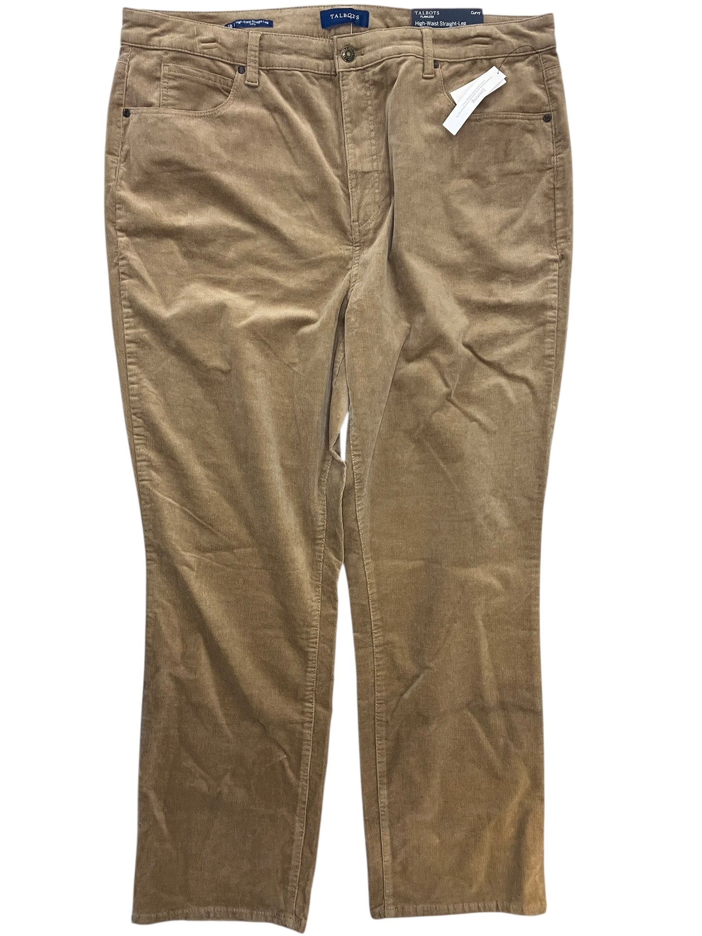 Pants Corduroy By Talbots In Brown, Size:1X