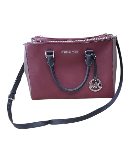 Handbag Designer By Michael Kors In Maroon, Size:Medium