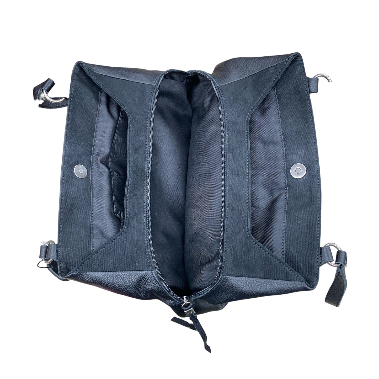 Handbag Leather By The Sak In Black & Silver, Size:Small