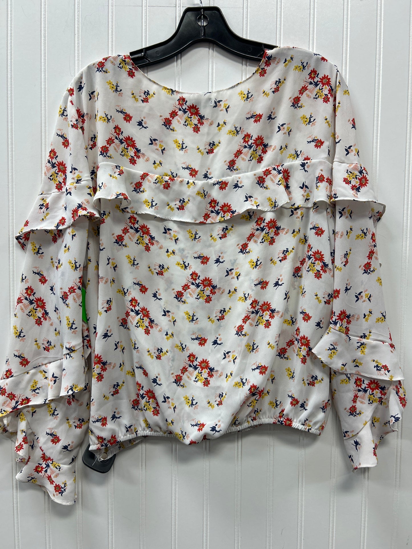 Blouse Ls By Max Edition In Floral Print, Size:Xlp