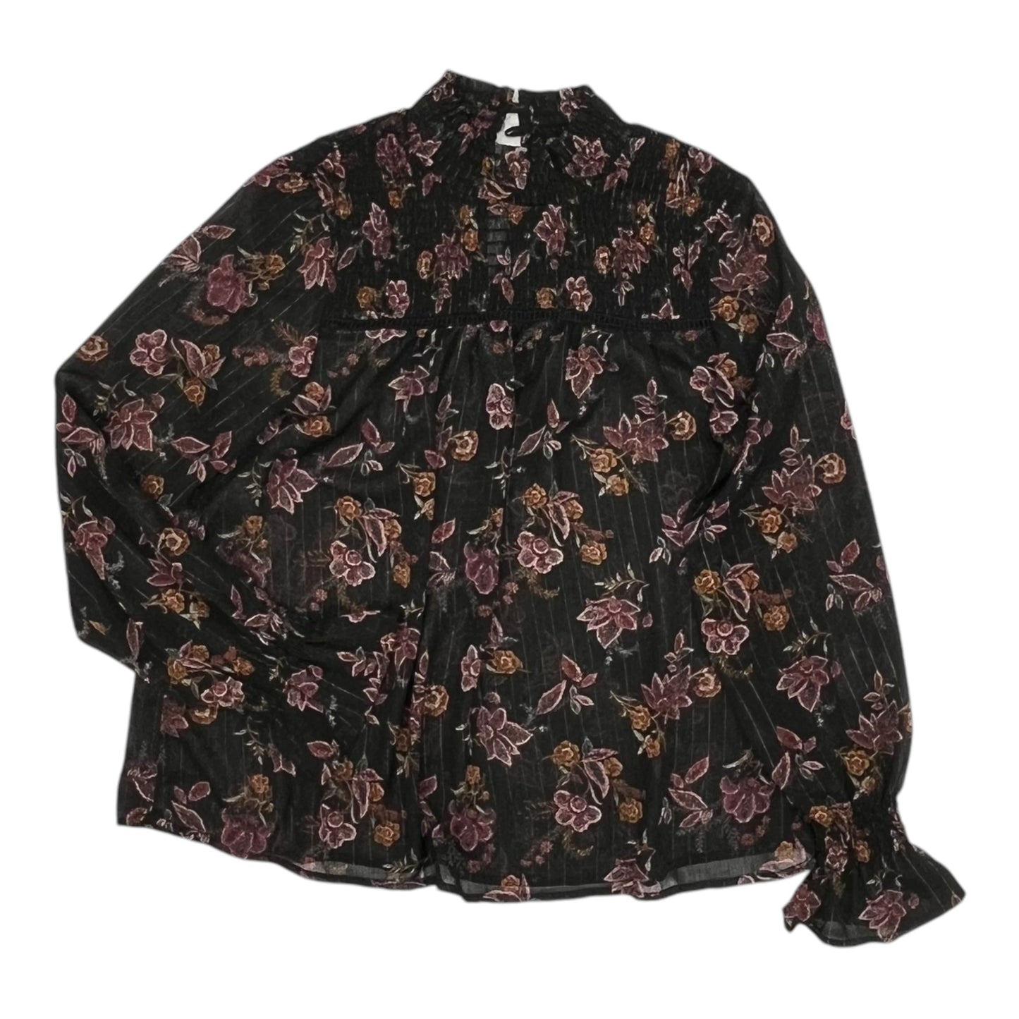 Blouse Ls By Jolt In Black, Size:M