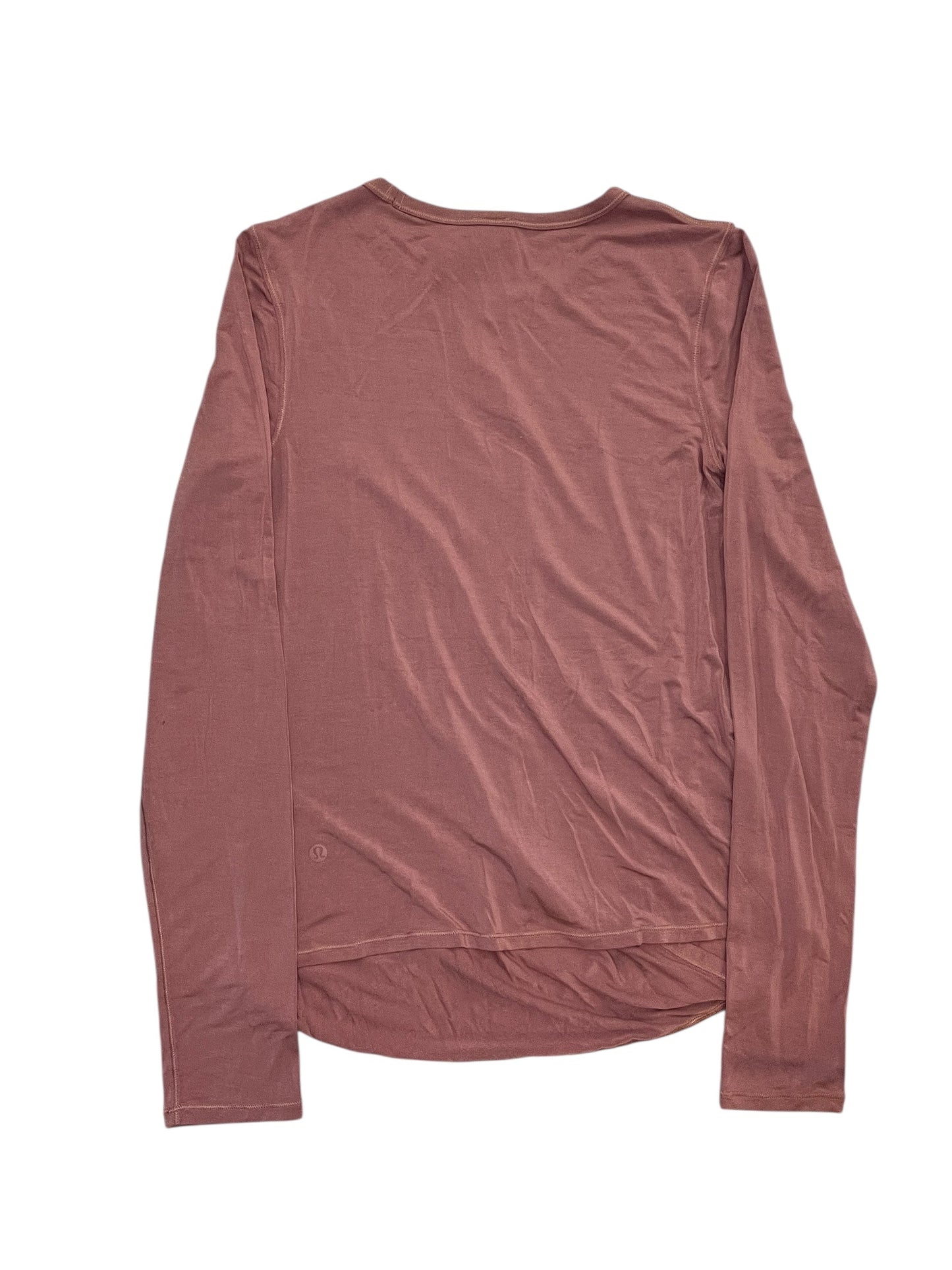Athletic Top Ls Collar By Lululemon In Pink, Size:S