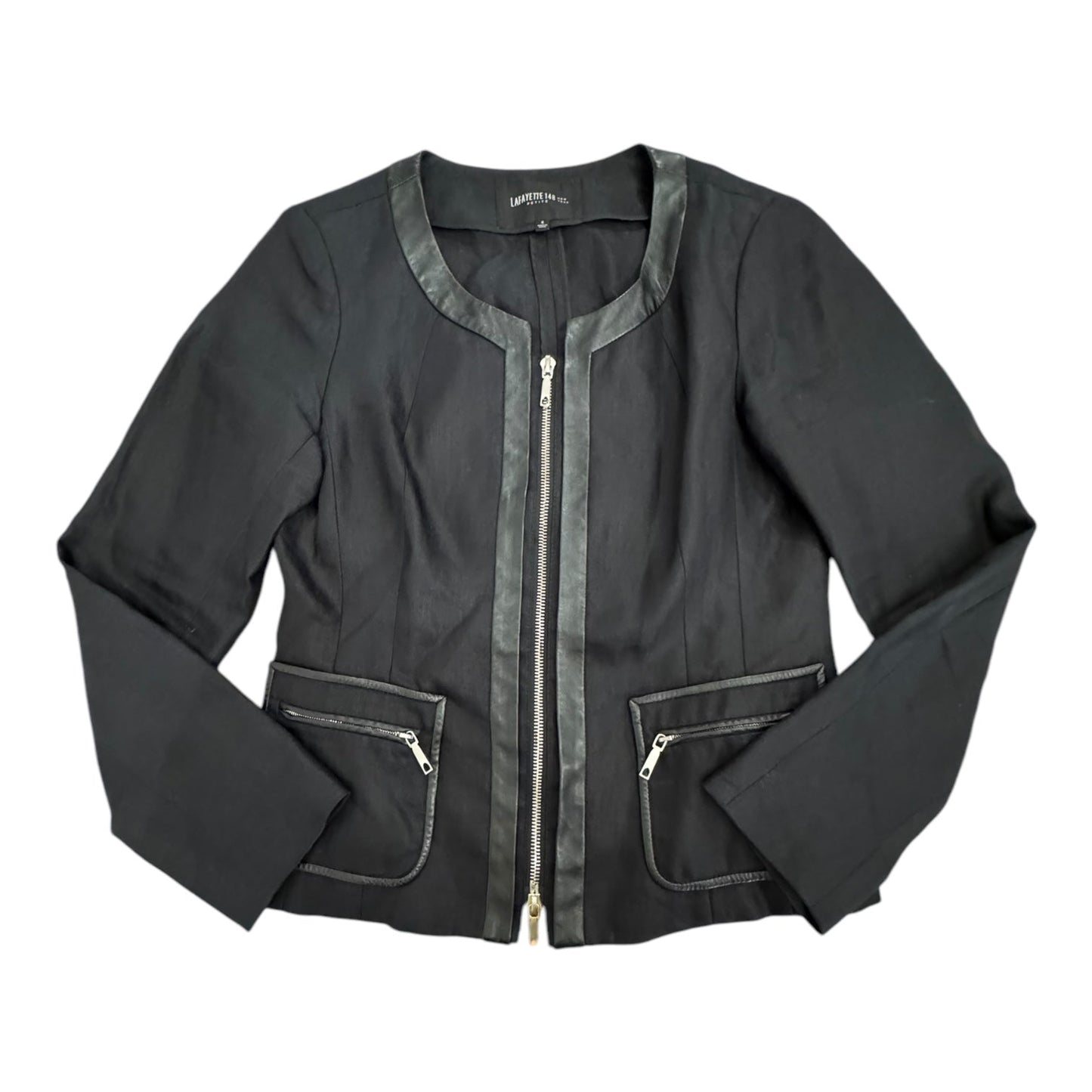 Blazer Designer By Lafayette 148 In Black, Size:S