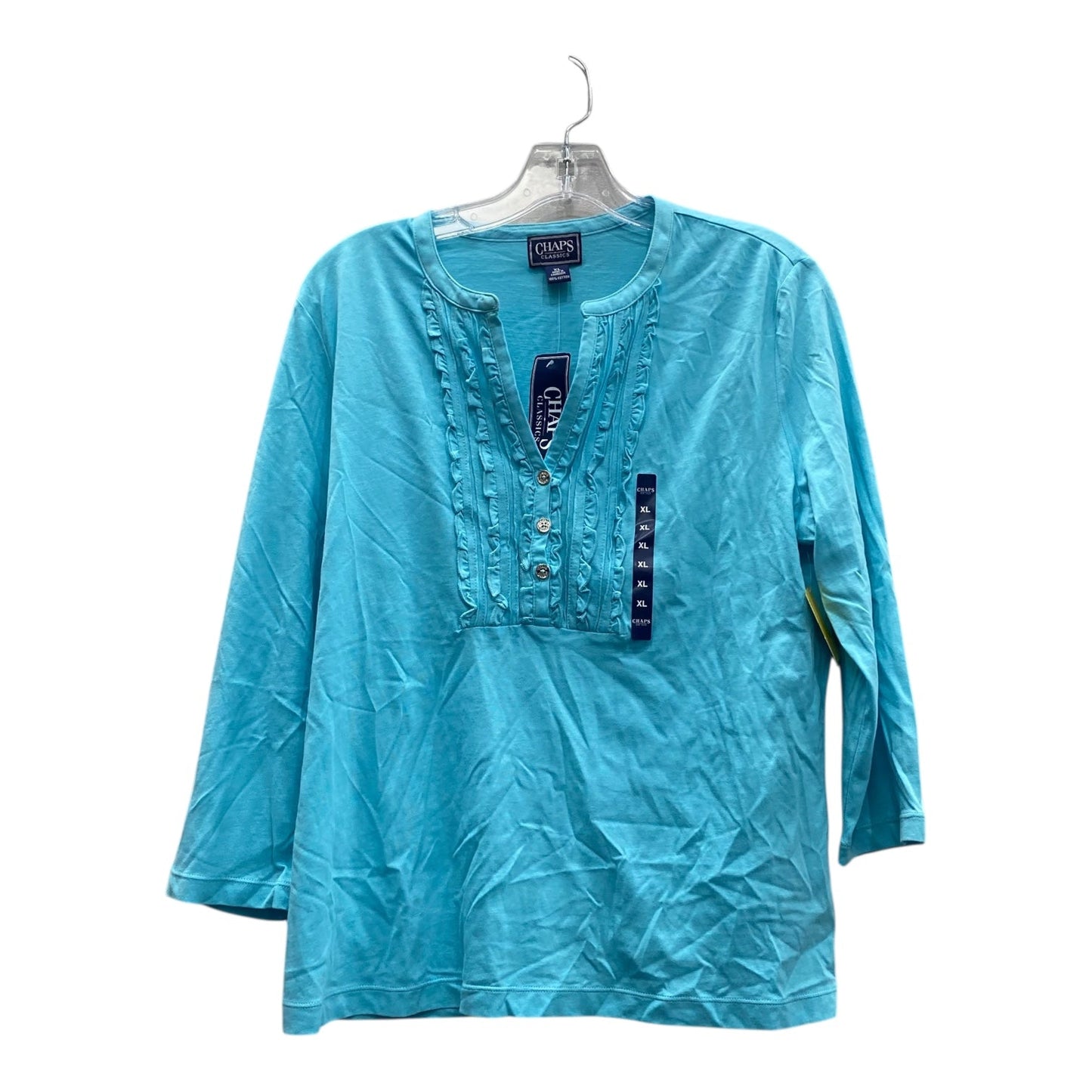 Top Ls Basic By Chaps In Blue, Size:Xl