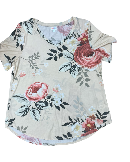 Top Ss By Lularoe In Peach, Size:2X
