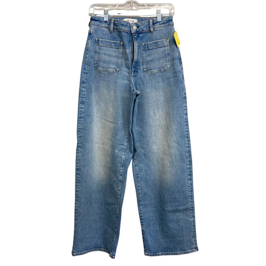 Jeans Wide Leg By Madewell In Blue Denim, Size:4