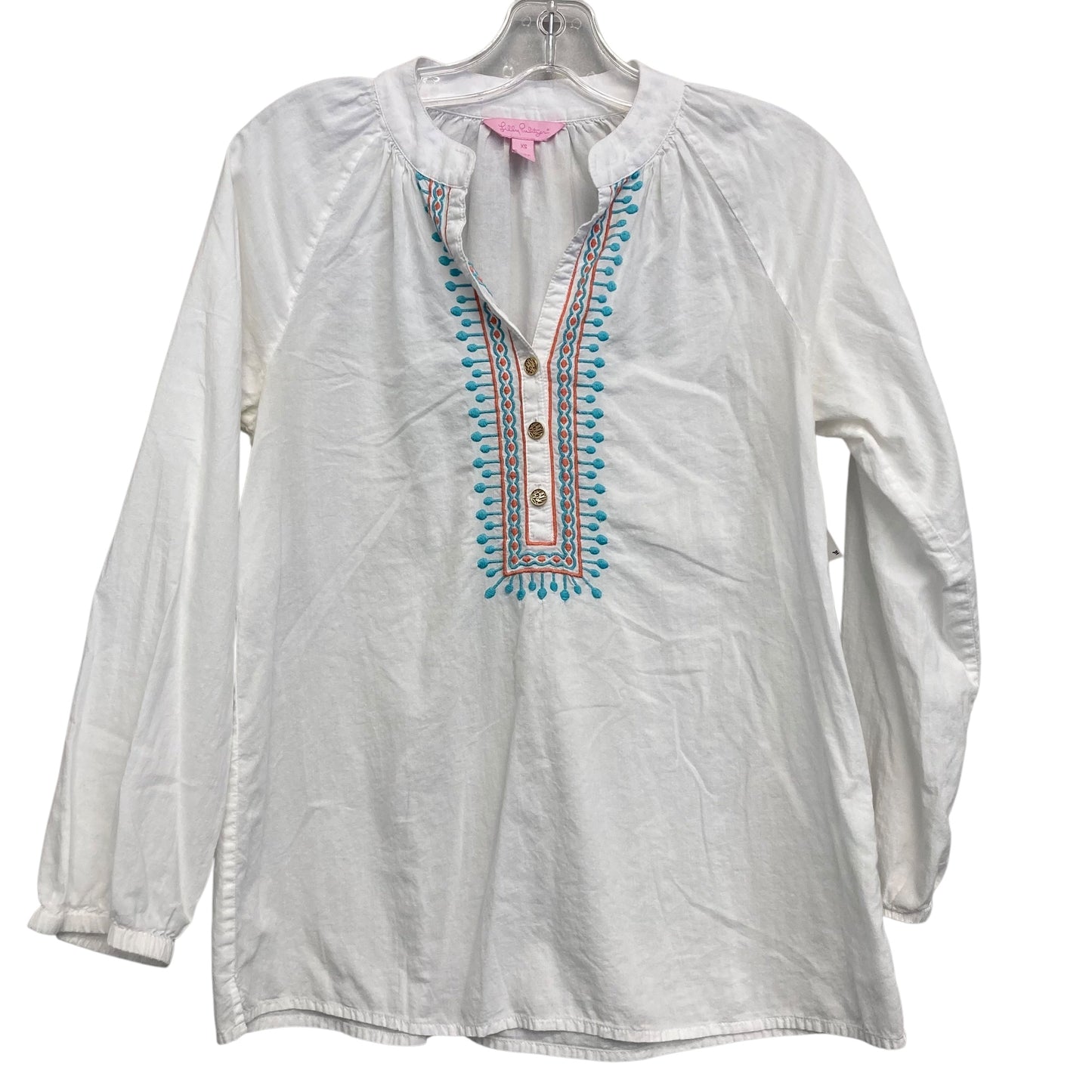 Top Ls Designer By Lilly Pulitzer In White, Size:Xs