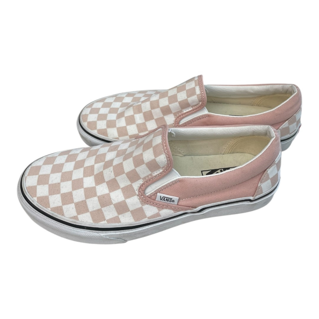 Shoes Athletic By Vans In Pink & White, Size:10
