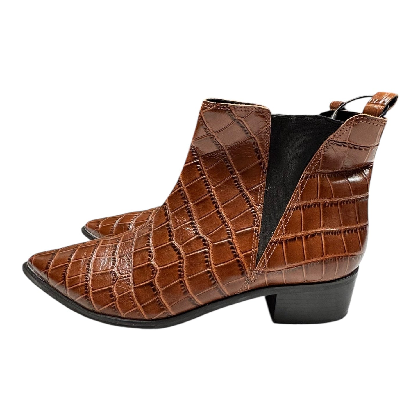 Boots Ankle Heels By Marc Fisher In Brown, Size:10