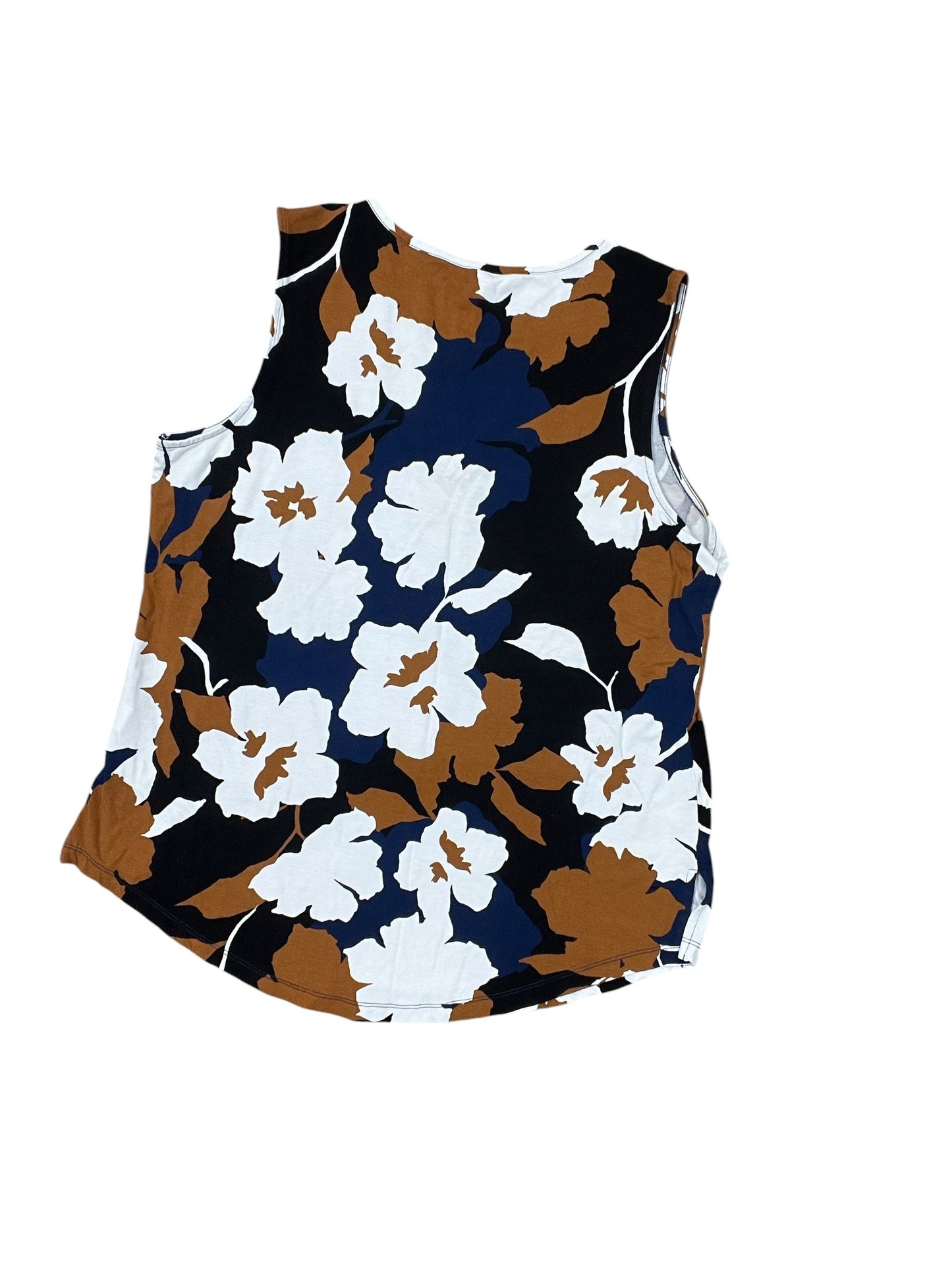 Top Sleeveless By Liz Claiborne In Blue & Orange, Size:L