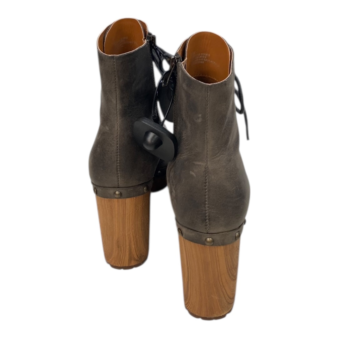 Boots Ankle Heels By Kork Ease In Grey, Size:8