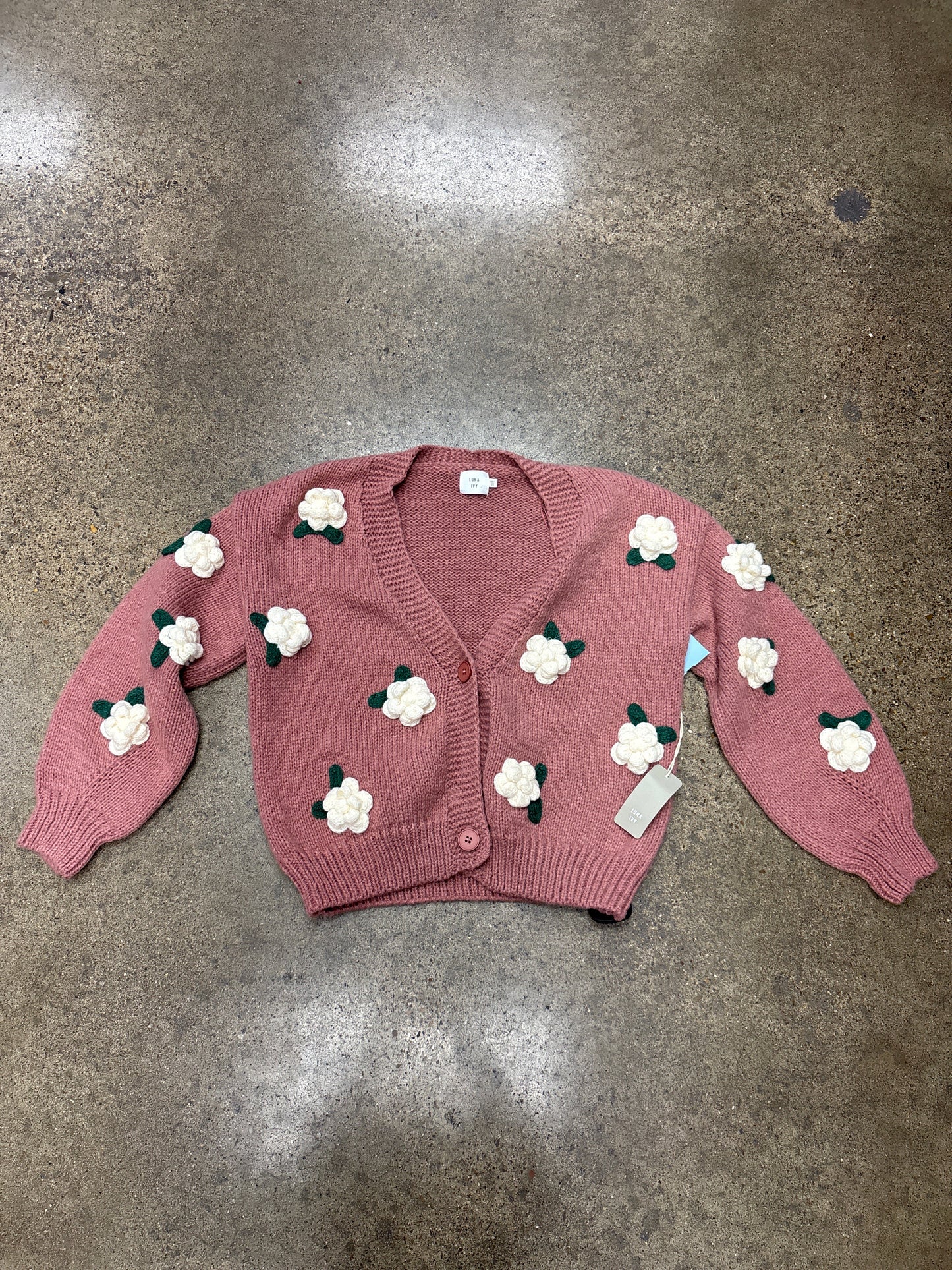 Sweater Cardigan By Clothes Mentor In Pink, Size:Xs