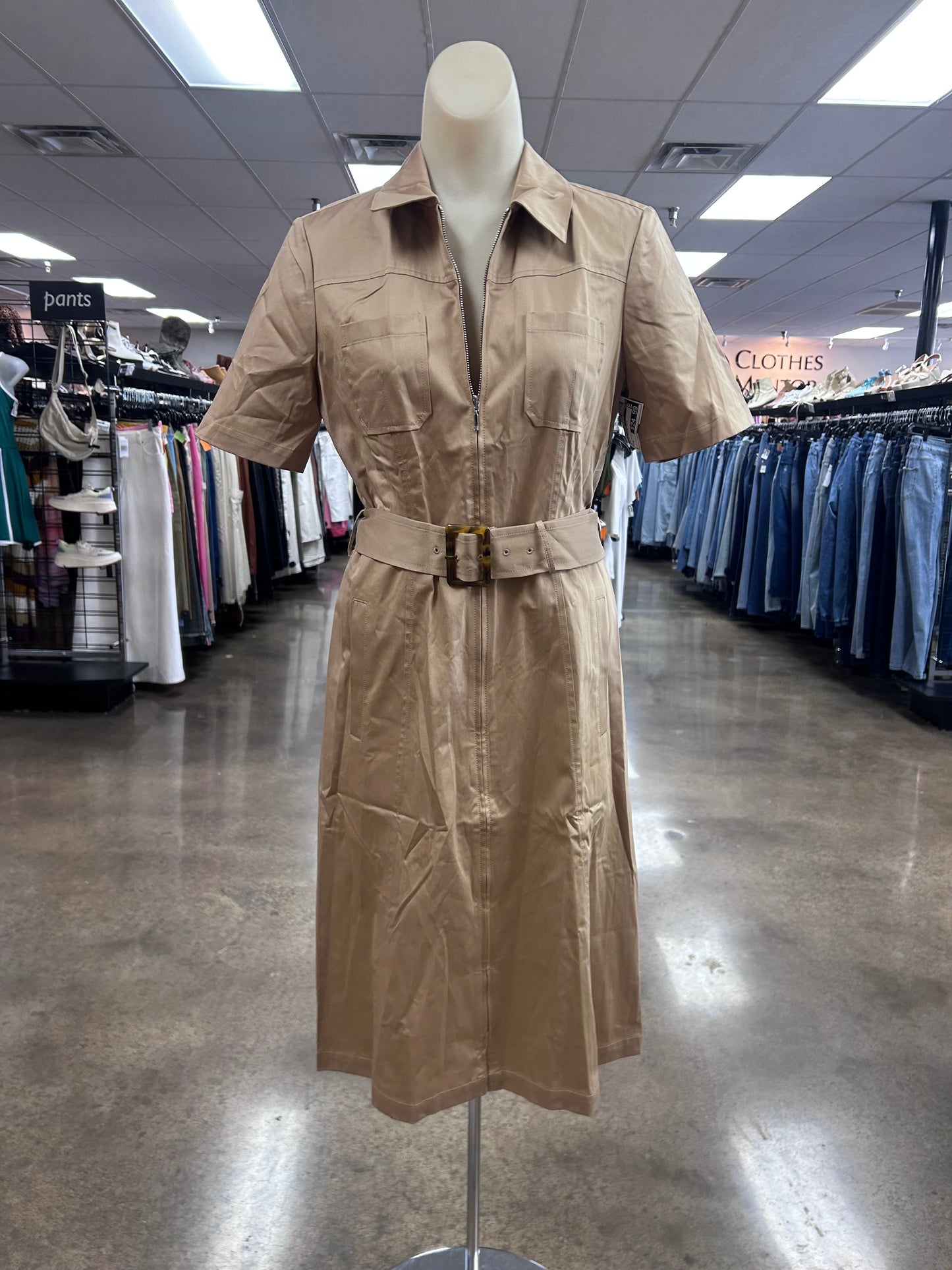 Dress Casual Maxi By Elie Tahari In Tan, Size:4