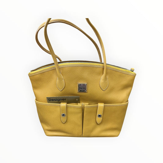 Handbag Designer By Dooney And Bourke In Yellow, Size:Medium