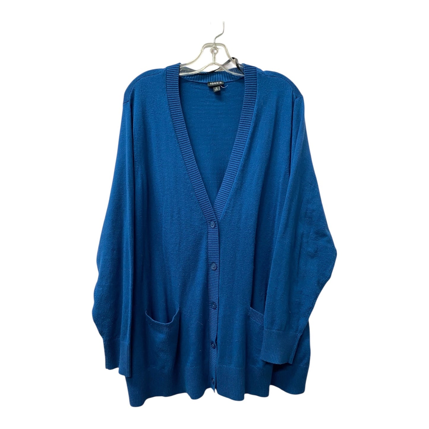 Sweater Cardigan By Torrid In Blue, Size:3X