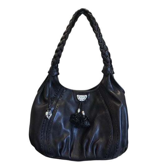 Handbag Leather By Brighton In Black, Size:Medium