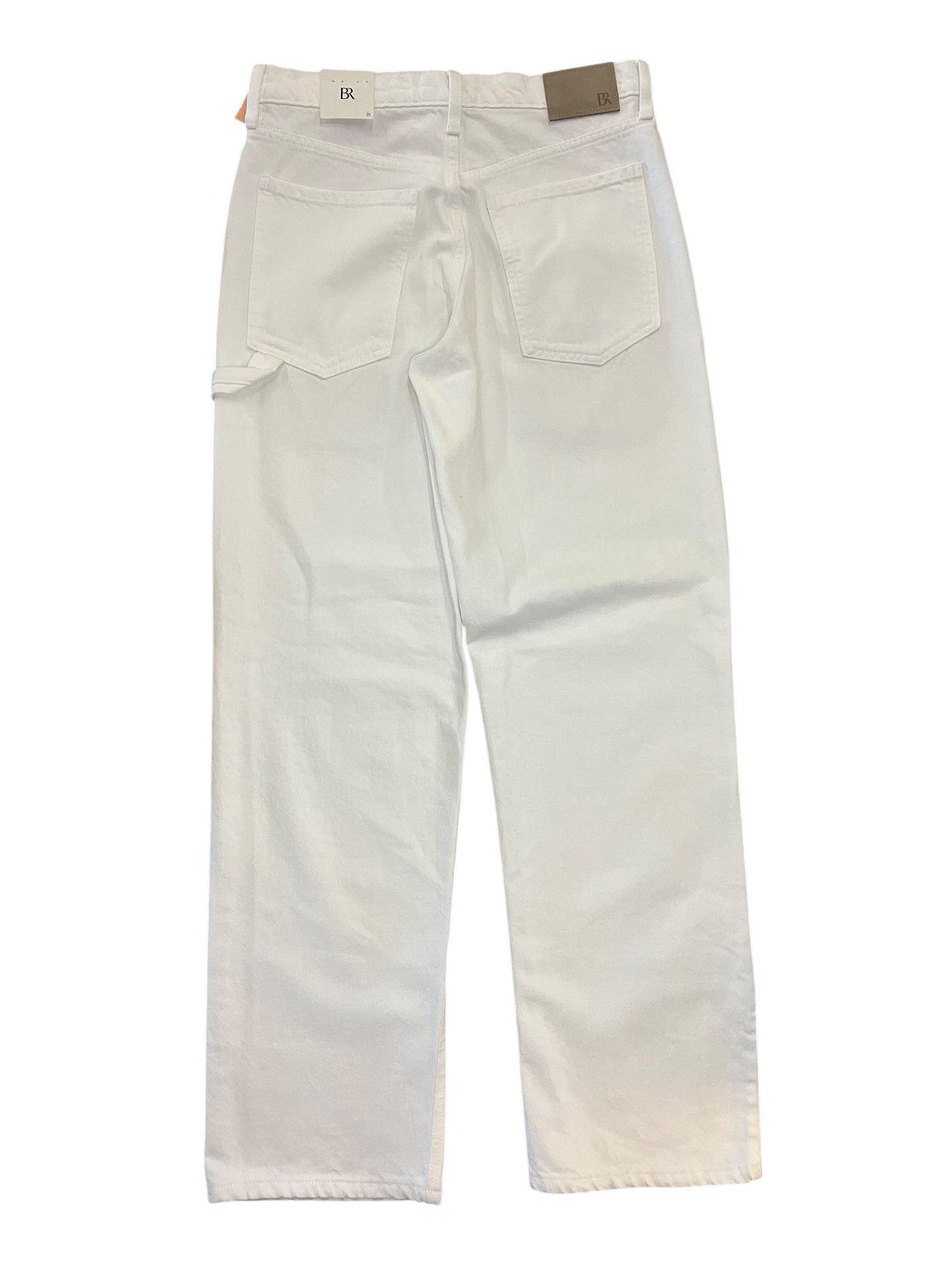 Jeans Straight By Banana Republic In White Denim, Size:4