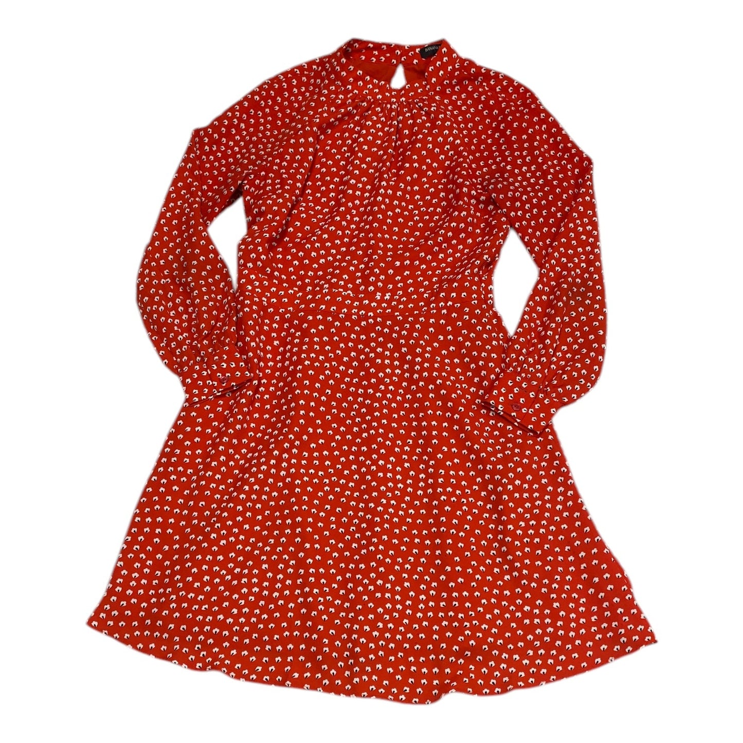 Dress Casual Midi By Banana Republic In Red & White, Size:2P