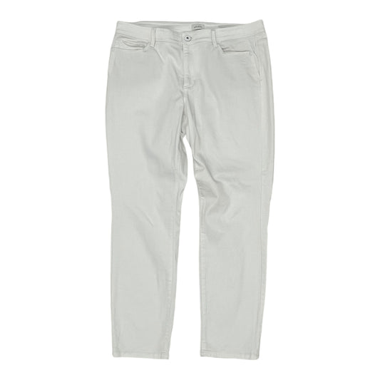 Jeans Straight By J. Jill In White Denim, Size:12