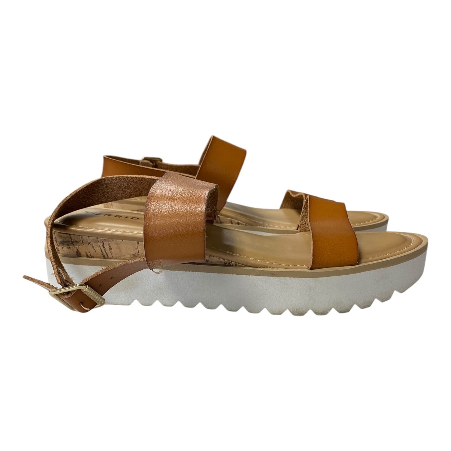 Sandals Flats By Torrid In Tan, Size:12