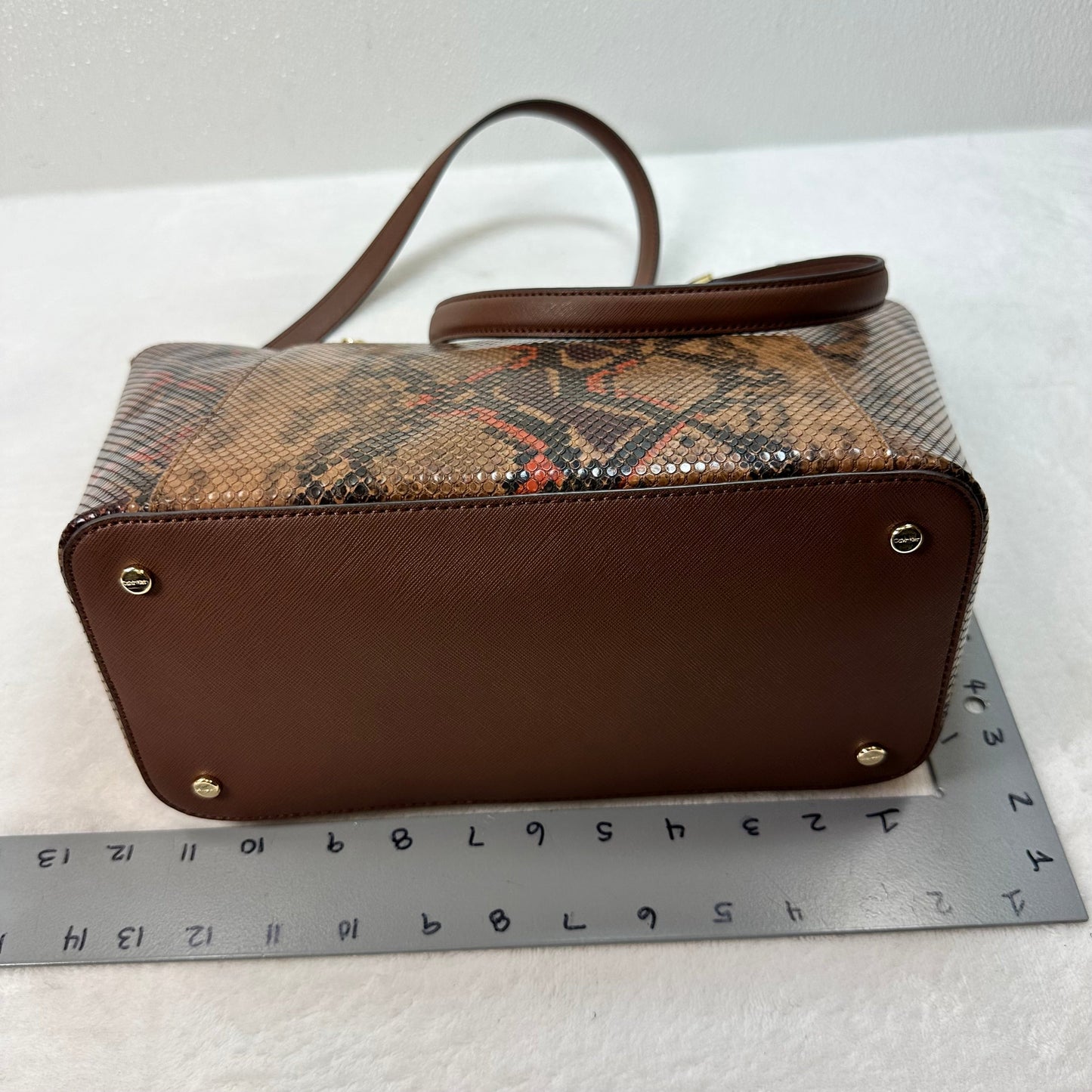 Tote Leather By Calvin Klein, Size: Large