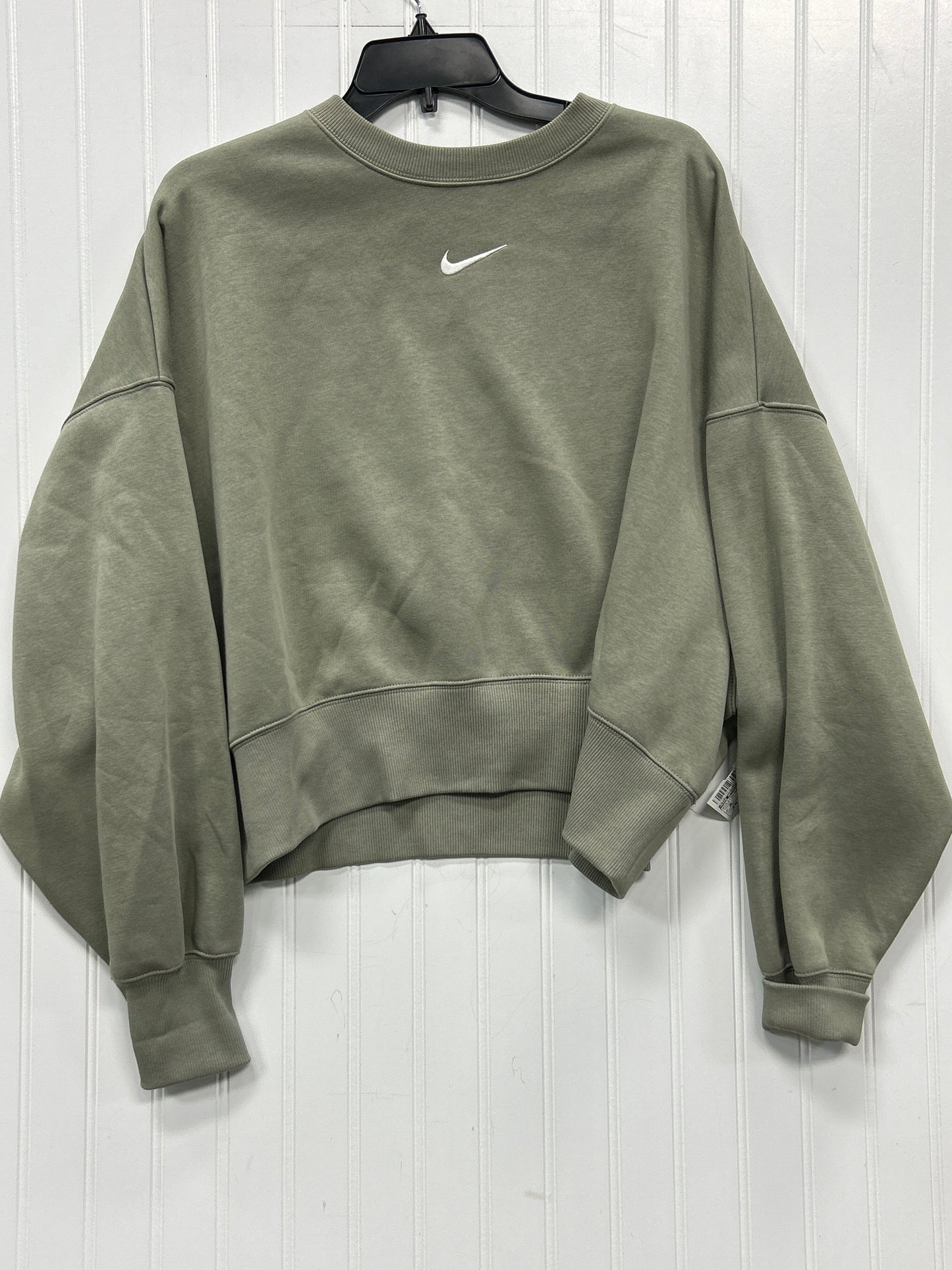 Athletic Sweatshirt Crewneck By Nike Apparel In Green, Size:L