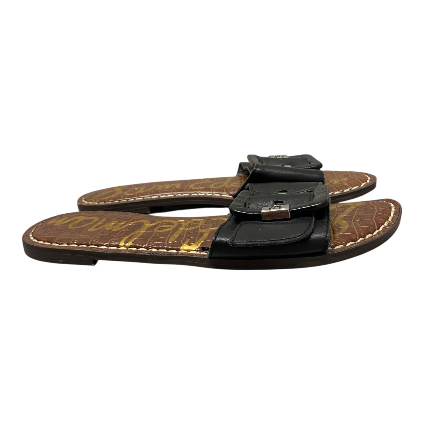 Sandals Flats By Sam Edelman In Black, Size:7.5