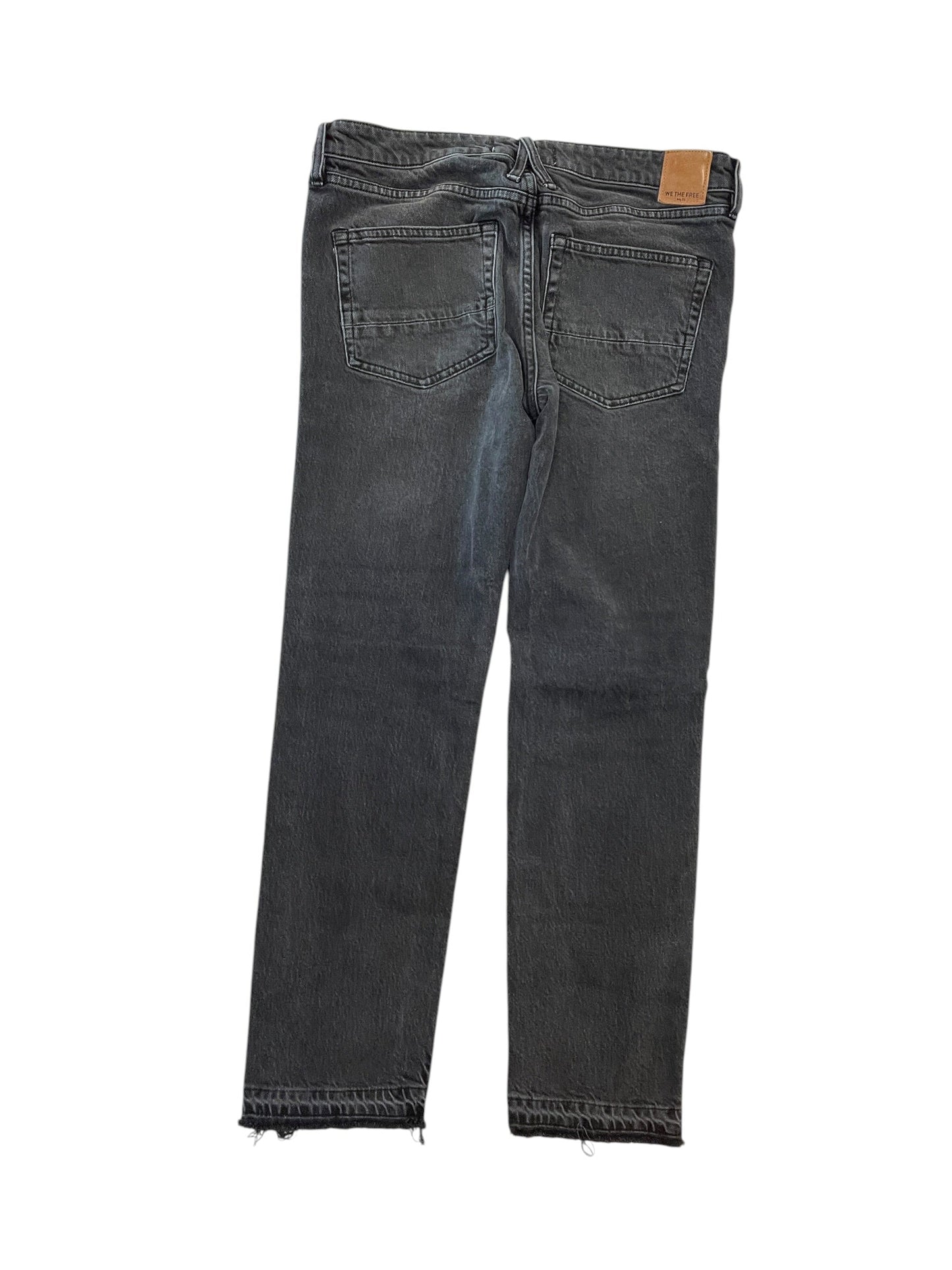 Jeans Straight By We The Free In Black Denim, Size:6