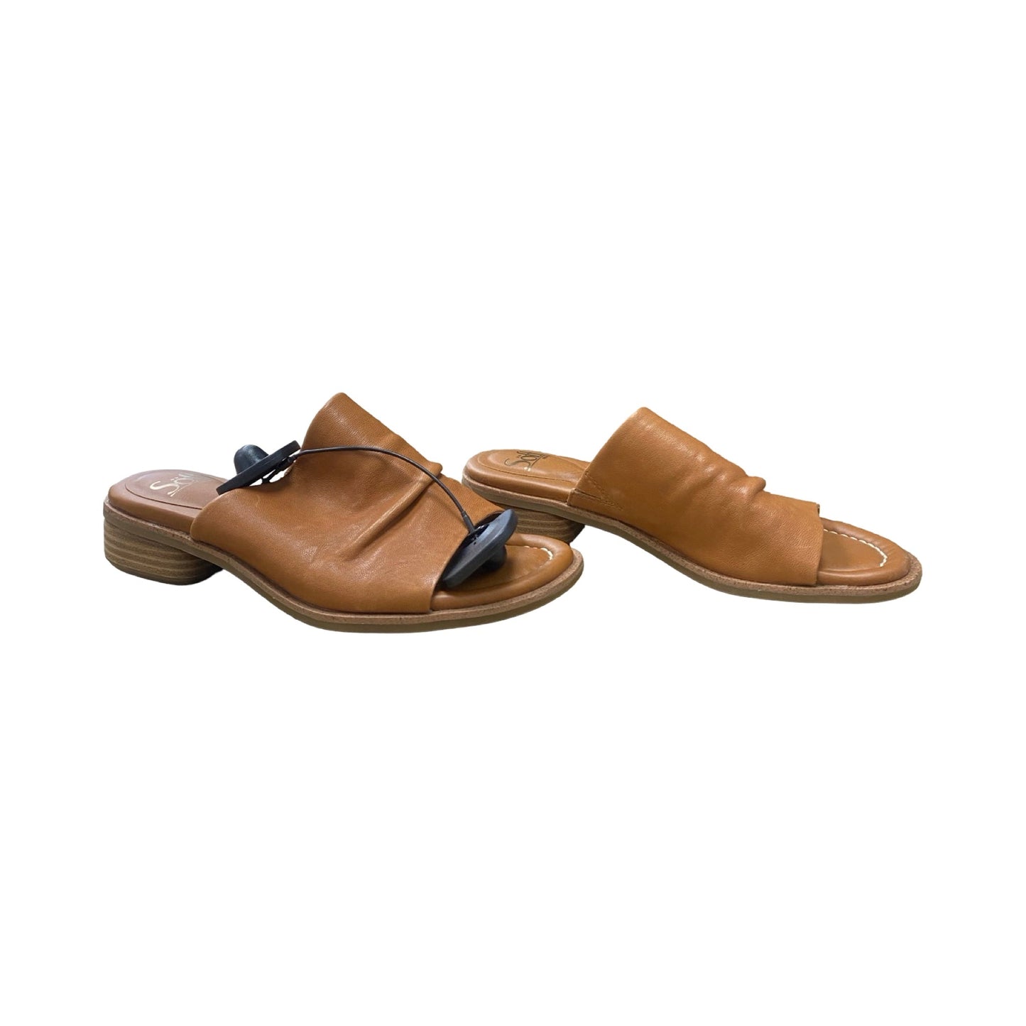 Sandals Heels Block By Sofft In Brown, Size:7