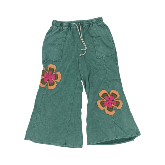 Pants Wide Leg By Cmf In Green, Size:1X