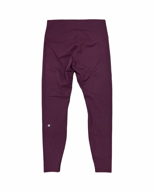 Athletic Leggings By Lululemon In Maroon, Size:L