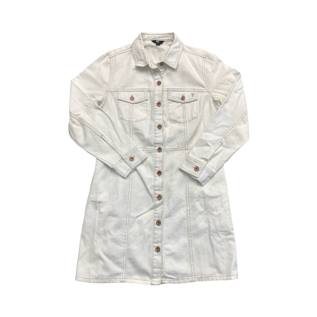 Dress Casual Midi By Frye In White Denim, Size:L