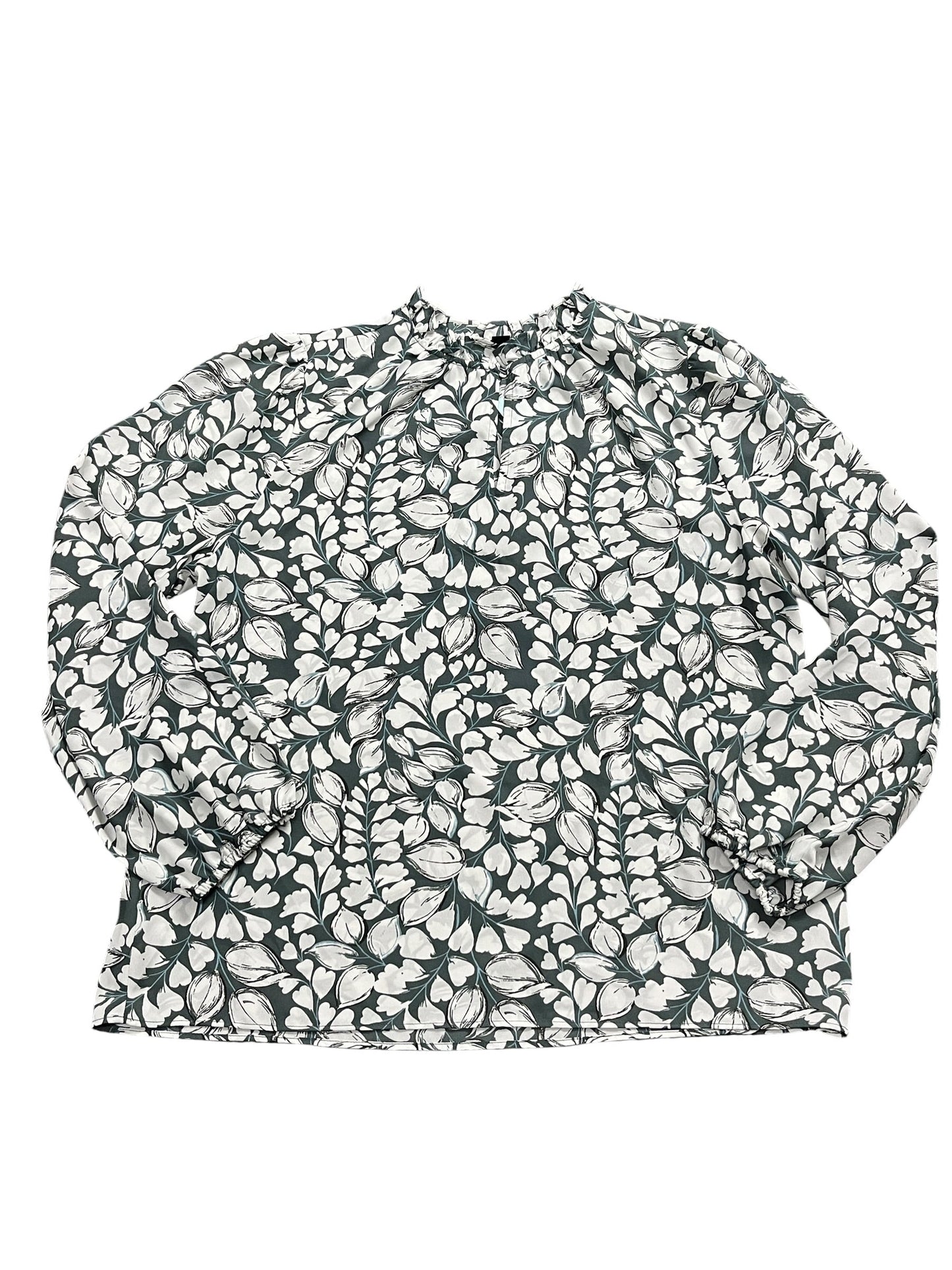 Blouse Ls By Ann Taylor In White, Size:L