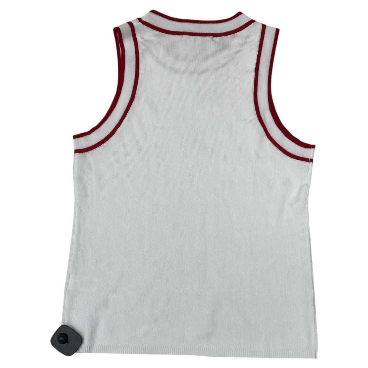 Top Sleeveless By Cable And Gauge In Red & White, Size:L