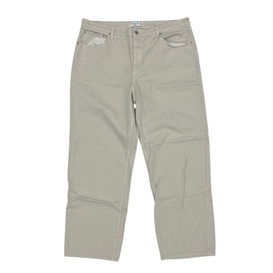 Jeans Straight By Abercrombie And Fitch In Tan, Size:18