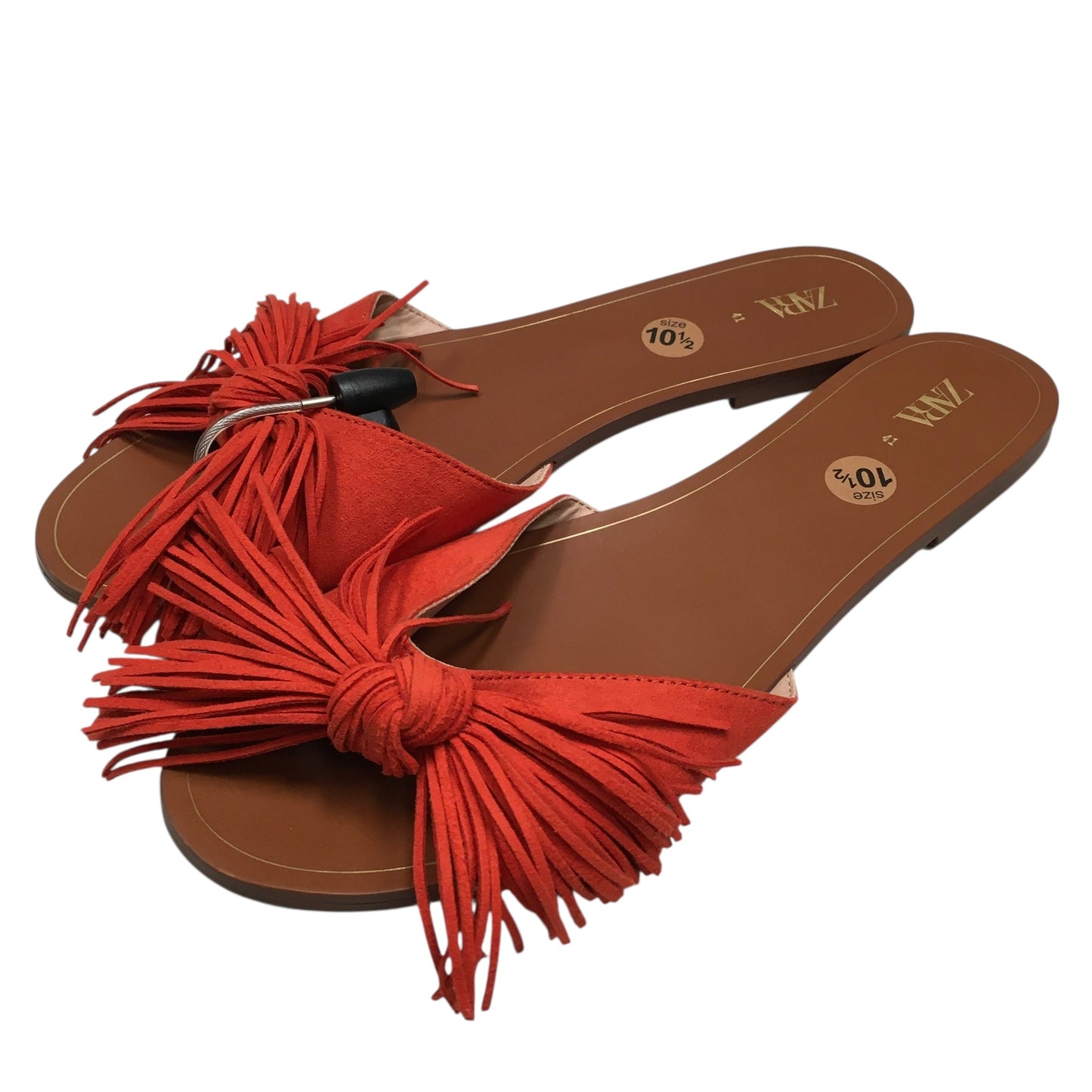 Shoes Flats By Zara In Orange, Size:10.5