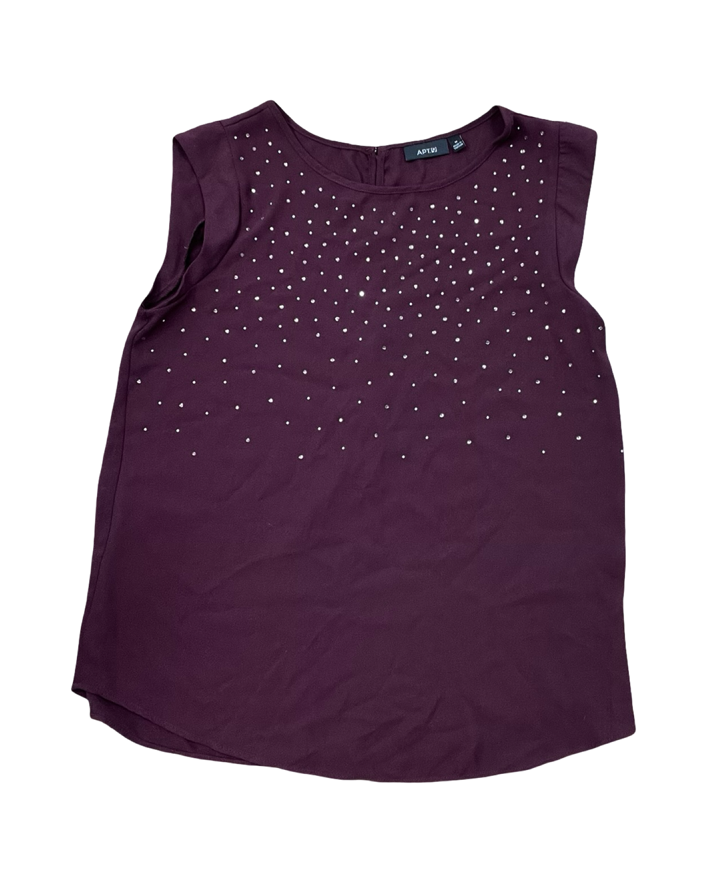 Top Sleeveless By Apt 9 In Maroon, Size:M