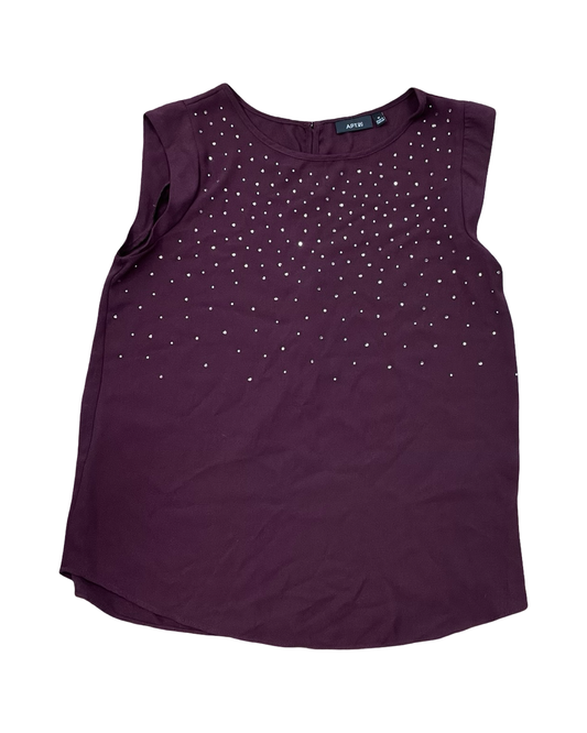 Top Sleeveless By Apt 9 In Maroon, Size:M