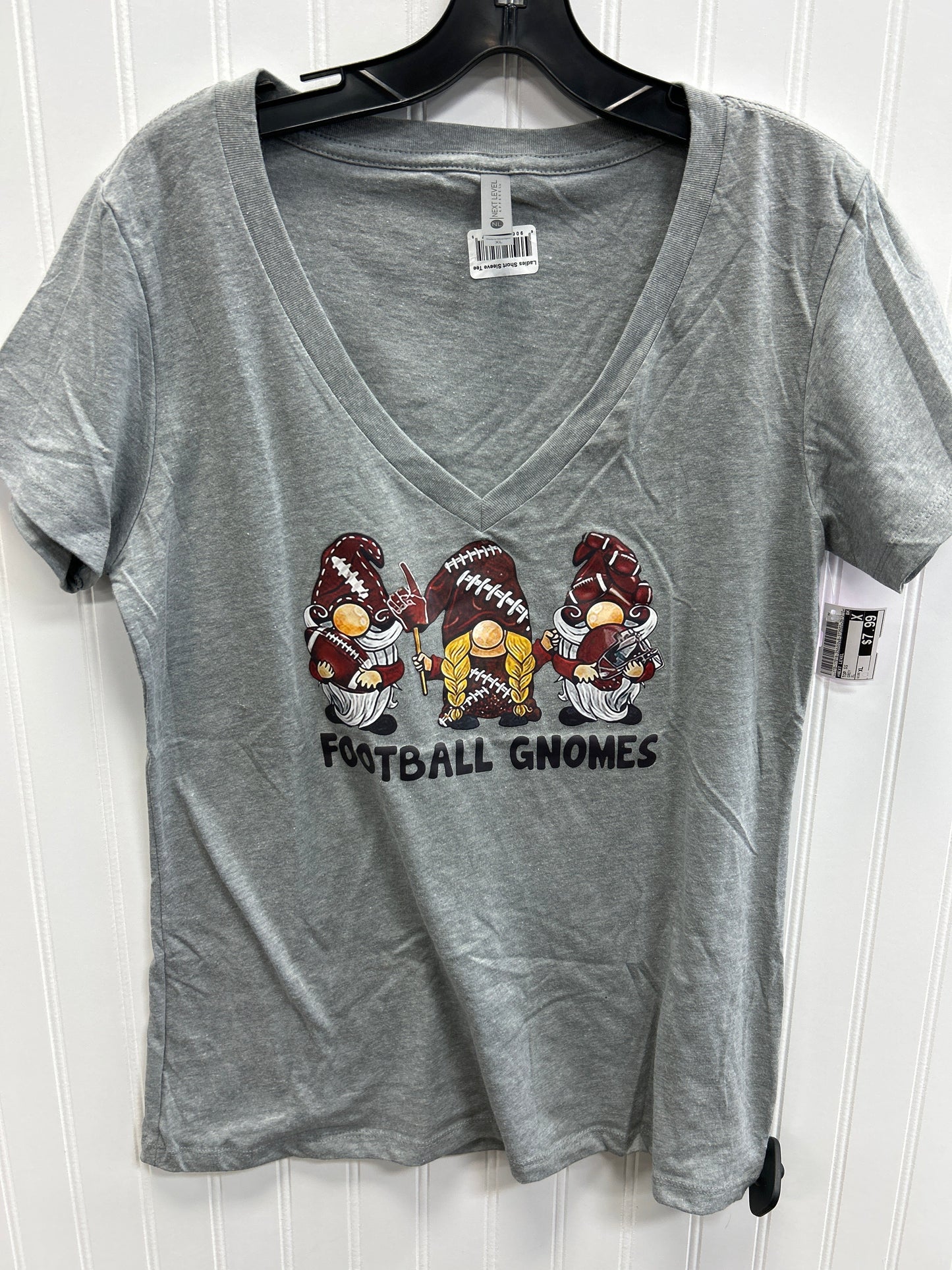 Top Ss By Next Level In Grey, Size:Xl