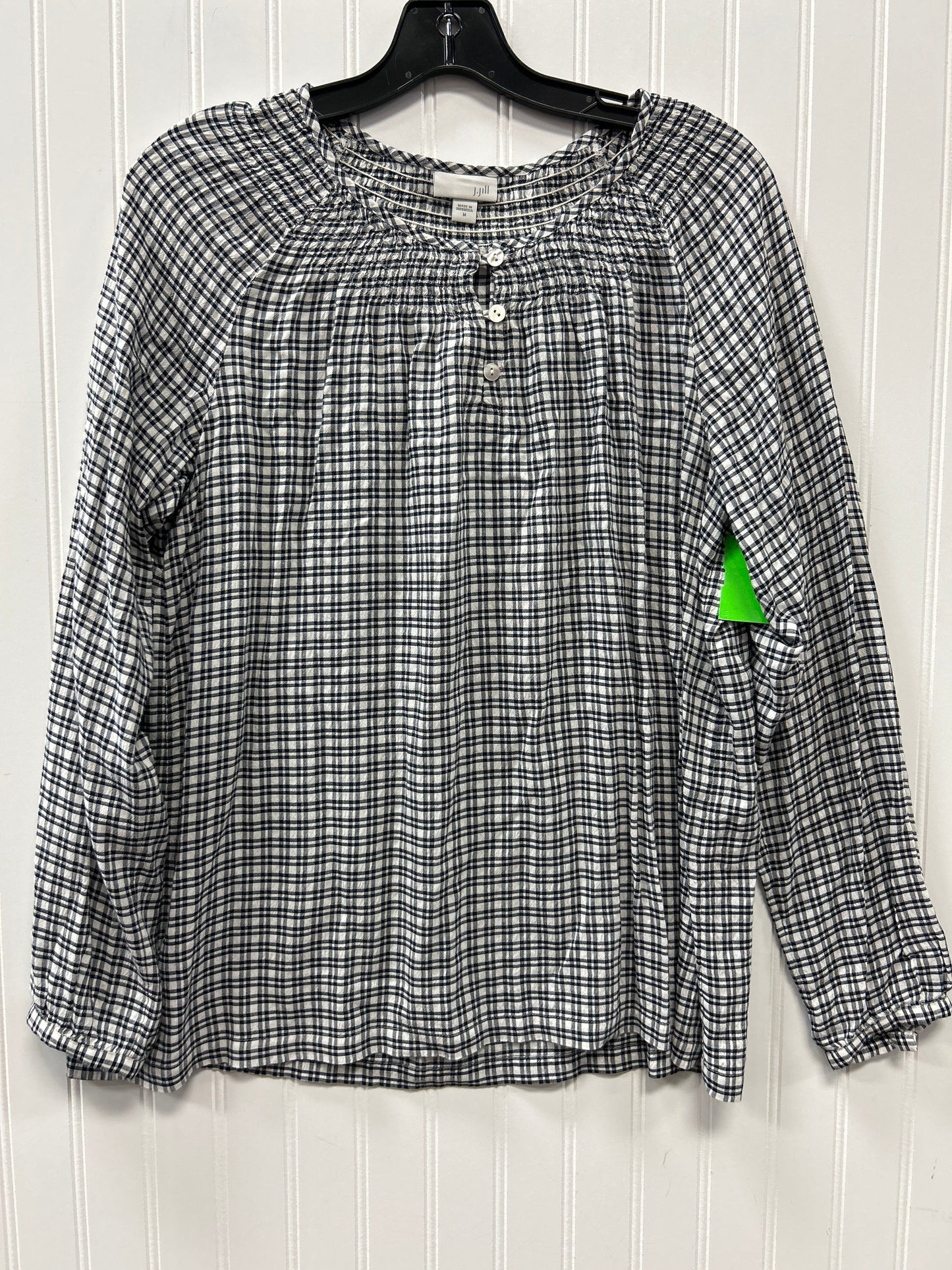 Top Ls By J. Jill In Black & Cream, Size:M