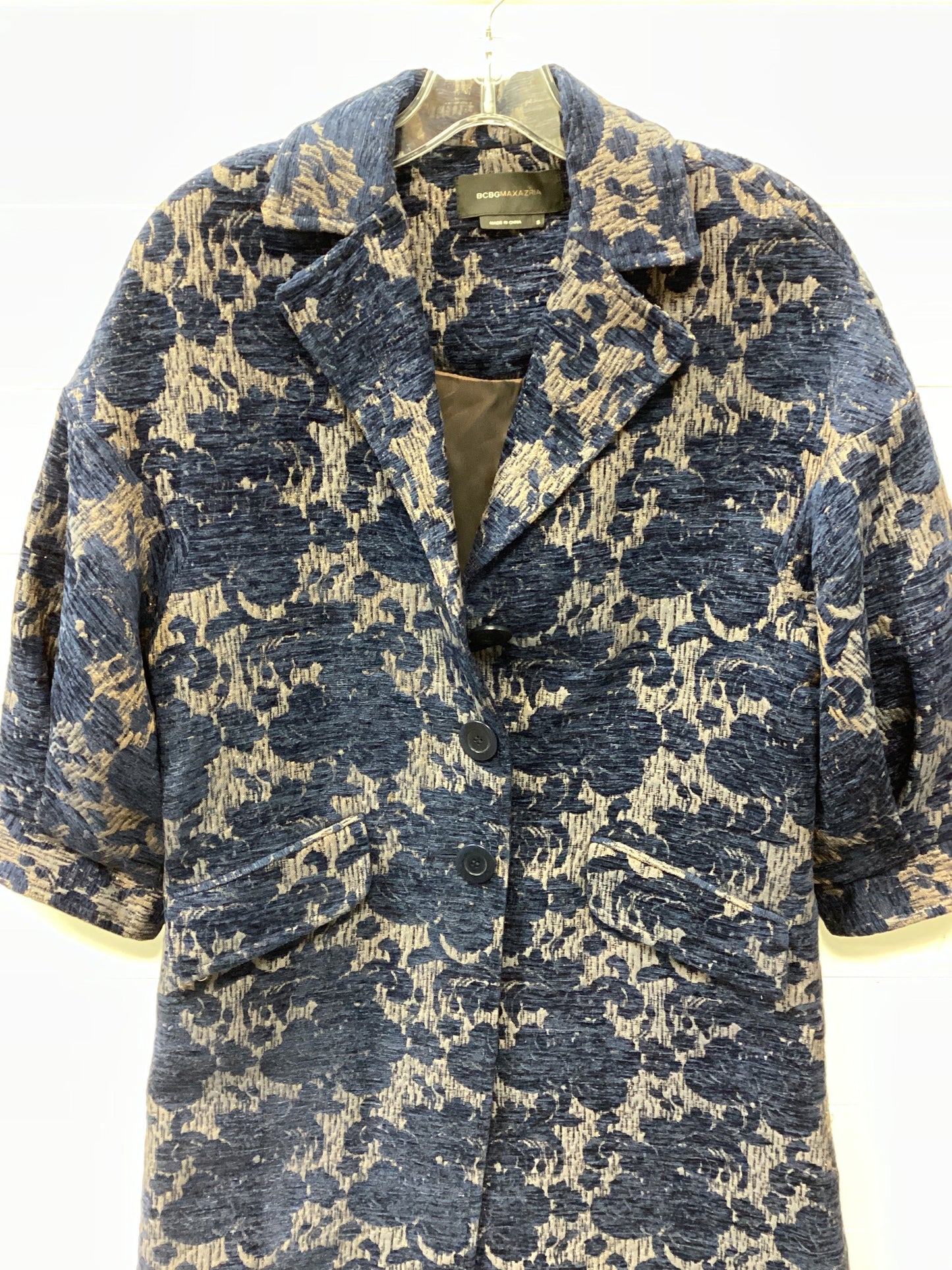 Coat Peacoat By Bcbgmaxazria In Navy, Size:S